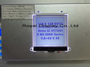 3.3V Güç Kaynağı COG LCD Modülü STN Positve 128 * 128 Nokta NT7541 Sürücüsü