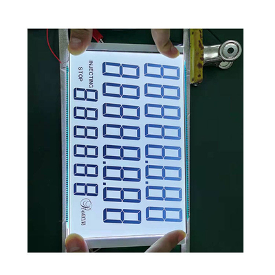 Özelleştirilmiş 20 Haneli Özel LCD Panel Tek Renkli Yakıt Dağıtıcı Lcd 7 segmentli Ekran