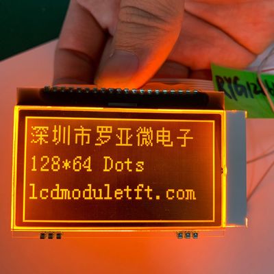 Sıcak Satış 128X64 Nokta St7565p Turuncu Blacklight İletken LCD Modül Ekran FSTN FPC Lehimleme