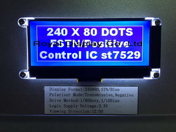 Elde Taşınabilir Cihaz Grafik LCD Modülü 240 * 80 Nokta OEM / ODM Mevcut