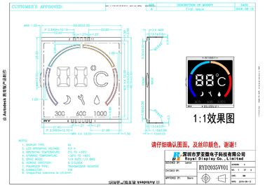 Endüstriyel Aletler İçin Yüksek Kontrast Oranı Va Lcd Panel