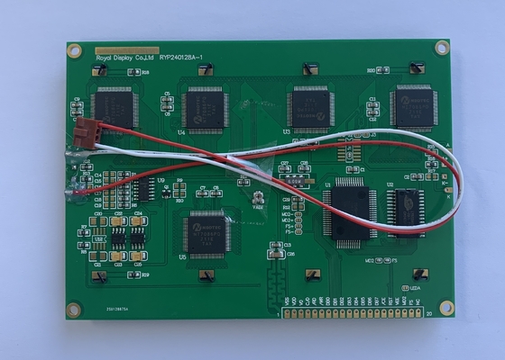 5.1 inç STN Mavi Grafik Tek Renkli LCD Modül 240x128 Nokta Vuruşlu Ekran