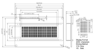 Seri Lcd Ekran Modülü, 20x4 Karakter Lcd Ekran Yüksek Güvenilirlik