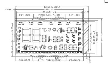RYD1201AA Özel LCD Panel Mavi Beyaz Sarı Düşük Güç Tüketimi