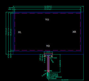 Yüksek Hassasiyetli Lcd Dokunmatik Panel Kabul Edilebilir Çeşitli Cam Kalınlıkları