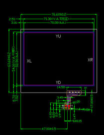 LQ035NC121 Kimyasal Direnç İçin Profesyonel 3.5 Lcd Dokunmatik Panel