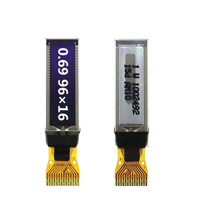 COG Monochrome Mini Boyut 0.69' OLED LCD Panel 96X16 Nokta Ekran Modülü
