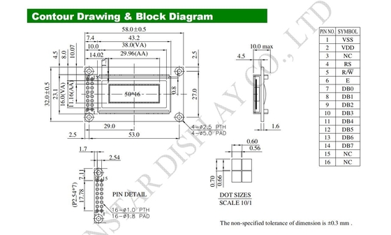 1.26'' Winstar Grafik Monokrom OLED Modülü WEG005016A 50*16 Nokta