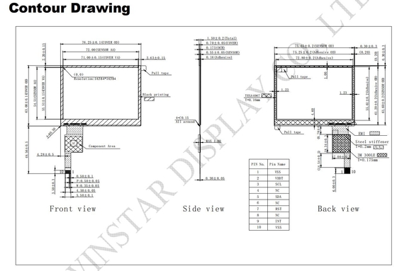 3.5''' Touch Panel Multi Touch COF CTP LLI2130 IC I2C Arayüzü PCTP özelleştirilebilir