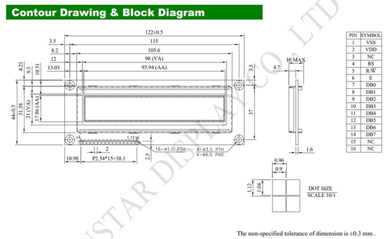 OLED LCD Modülü 3.84''' 100*16 Grafik Süper Geniş Sıcaklık 5.0v Winstar Değiştir