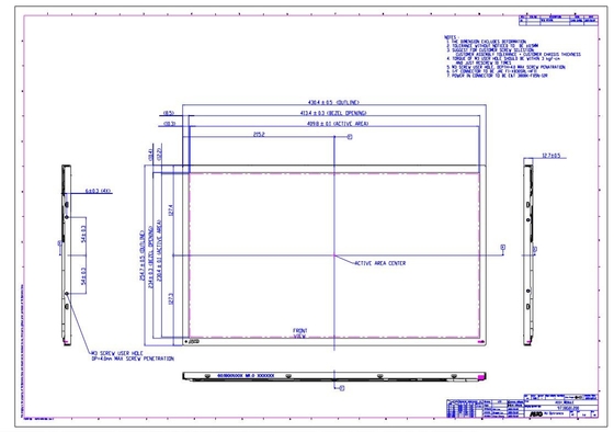 18.5 '' TFT LCD Modülü 1366 * 768 RGB LVDS Arayüzü AUO Orijinal Ekran Küçük MOQ