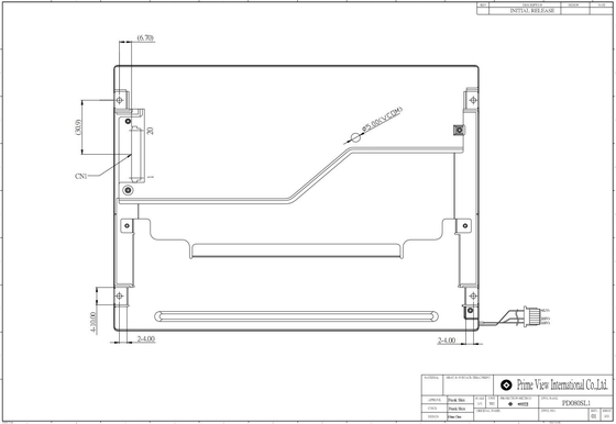8''TFT LCD PD080SL1 PVI 800 * 600 RGB CCFL Ekranı Endüstriyel Dokunmatik Geniş Sıcaklık