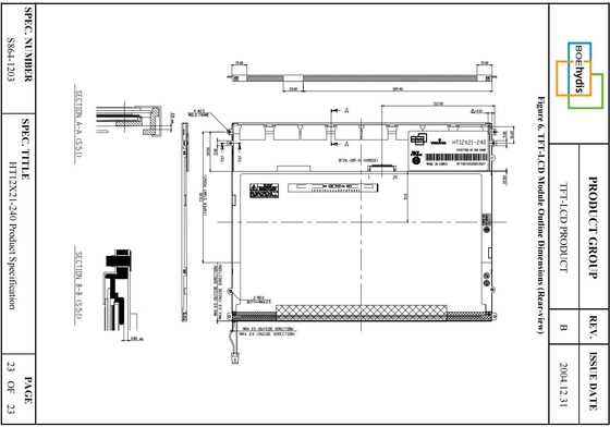 12.1''TFT LCD XGA 1024*768 RGB BOE Orijinal Geniş Görünüm Ekranı Dokunmatik HT12X21-240