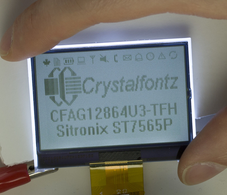 2.4' 128*64 Grafik LCD Modülü Düşük Güçlü CFAG12864U3-TFH ST7565P Arkaplan Işıklı Endüstriyel Ekran