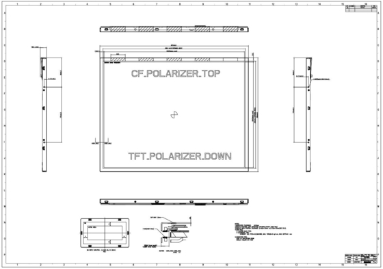 21.3''TFT 1600 * 1200 RGB yüksek kontrast Innolux tam görüntü LCD modülü