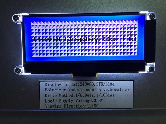 Özel FSTN/Stn 240X80 DOT 3.3V Pozitif Transflektif ST7529 Cog LCD Ekran