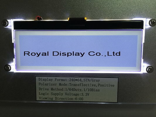 Özel Boyut 240X64 STN Paralel FFC UC1611s Denetleyici Grafik LCD Modülü Seri Dişli Tek Renkli