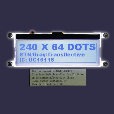 ODM OEM Stn FSTN Tip 240X64 Cog Stn Monokrom 24064 LCD Grafik Modülü Ekranı