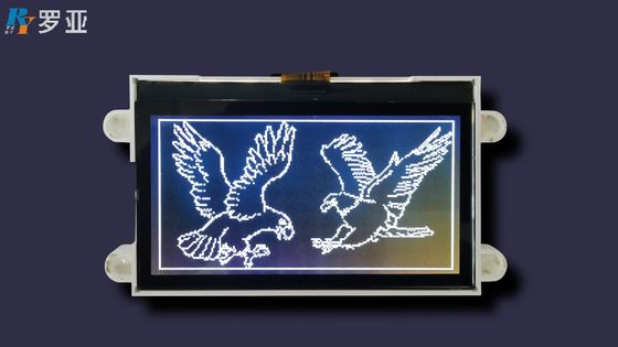 192*64 nokta Grafik Düşük Güç Tüketimi Stn-Gri Beyaz LED Arka Işık Modülü LCD Ekran