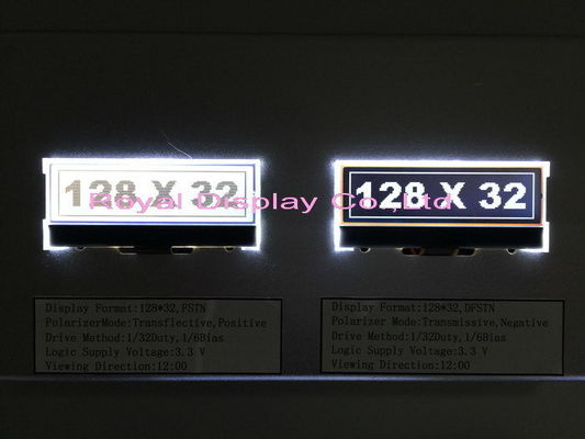 Özelleştirilmiş 128 * 32DOTS IC ST7921 Beyaz LED aydınlatmalı Kapasitif Grafik LCD Modülü Elektronik Ölçek için 128x32 Nokta
