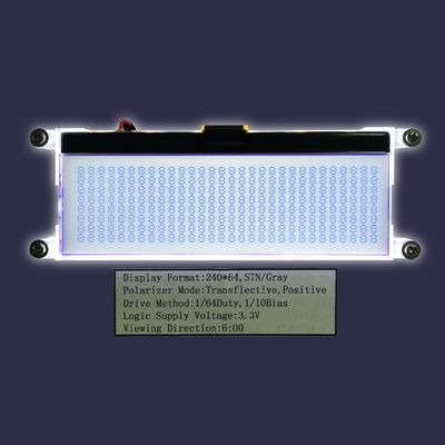 Fabrika toptan 240 * 64 Grafik LCD ST7565R Paralel YG Stn Gri Pozitif LCD Ekran Yansıtıcı Polarize COB FPC
