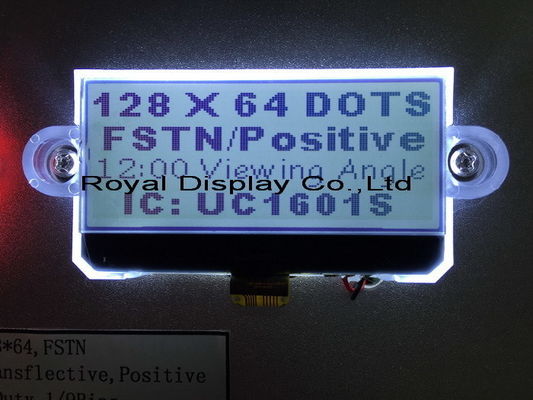 Tıbbi Ekipman için 128x64 FSTN Pozitif COG 3V Mono LCD Ekran Stn Gri