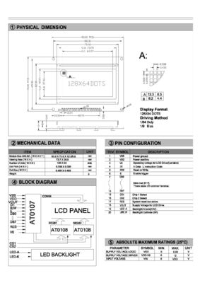 Toptan Cog/COB 128X64 Blacklight Grafik Mono LCD Ekran Modülü LCD Panel