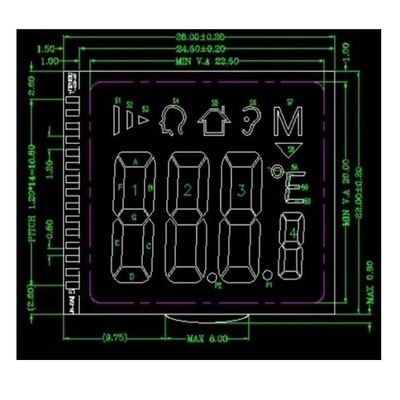 Kızılötesi Termometre için FPC FSTN Tn Pozitif COG LCD Modülü 3V RYD2119TM-01
