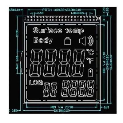 Kızılötesi Termometre için FPC FSTN Tn Pozitif COG LCD Modülü 3V RYD2119TM-01