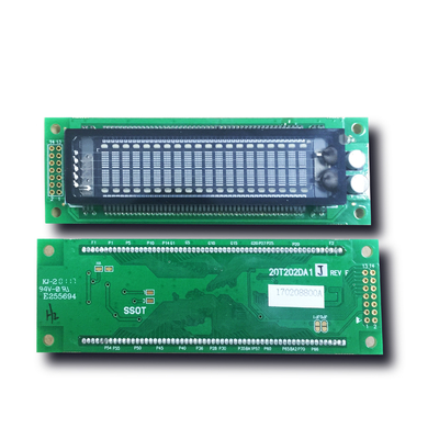 Otomotiv için 4X20 Vakum Floresan Ekran FSTN Pozitif DOT Matrix VFD