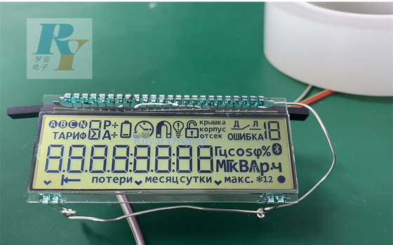 Elektronik Pil Su Sayacı için Özelleştirilmiş Tn Dijital 7 Segment Metal Pin Ekran Lcd