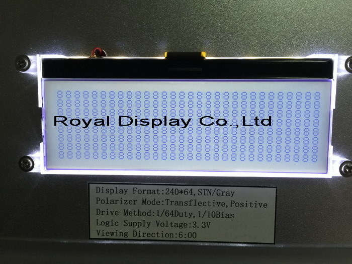 320*64 Stn Grafik LCD Modülü Büyük Boyutlu LC7981 Arkaplan Işıklı Endüstriyel Ekran