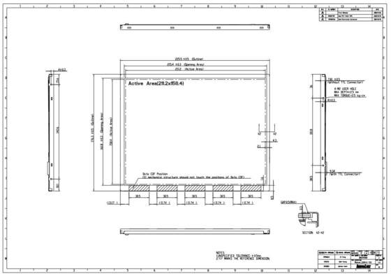 G104V1-T03 Innolux TFT LCD Modülü 10.4 inç 640*480 RGB VGA 1500:1