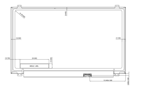 15.6' 'TFT LCD Modülü Innolux 1366*768 RGB HD N156bge-Eb2 6 saatlik Orijinal Ekran