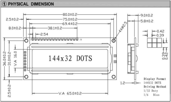 144*32 ST7920/ST7921 LED arka ışıklı endüstriyel ekranla grafik LCD modülü