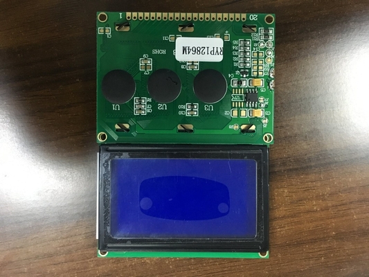20PIN Bağlantısı 128*64 Grafik LCD Modülü Tek renkli STN Rengi Arkaplan Işığı ile Seçilebilir