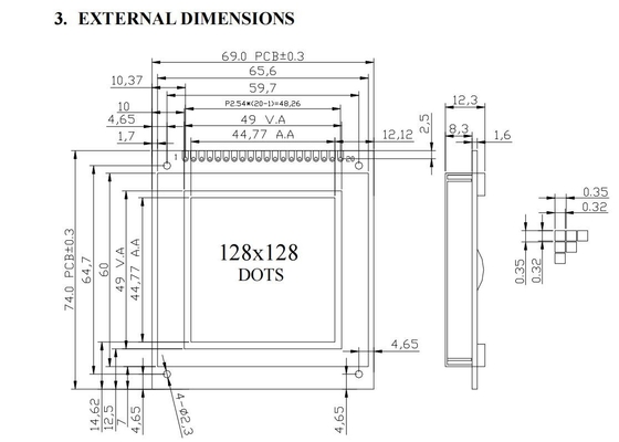Yakıt dağıtıcısı endüstriyel ekran için DFSTN LCD Modülü Süper Geniş Sıcaklık İletici Negatif Özelleştirilebilir