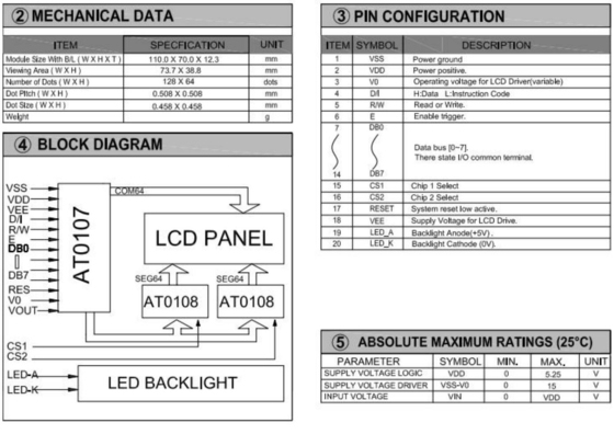 Büyük Boyut 128 * 64 Grafik LCD Modülü 20 Pin Monochrome PCB Arka Işık Endüstriyel Ekranla Özel