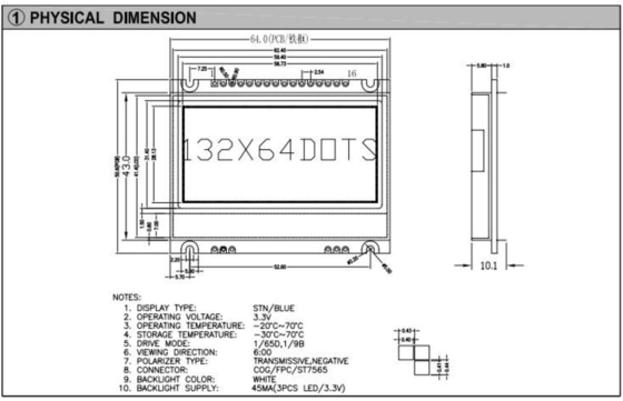 160*32 Grafik LCD Modülü STN Pozitif 6H Arka Işıklı Endüstriyel Ekranla Geniş Sıcaklıkta Çalışma