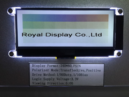 240*80 Grafik LCD Modülü FSTN 6H Geniş Sıcaklık ST7529 COG Endüstriyel Ekran
