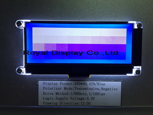 240*80 Grafik LCD Modülü FSTN 6H Geniş Sıcaklık ST7529 COG Endüstriyel Ekran