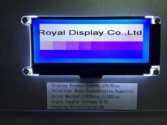 240*80 FSTN Grafik 6H ST75256 PCB LCD Modülü ile Süper Geniş Sıcaklık Endüstriyel Ekran