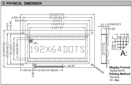 192*64 Grafik STN LCD Modülü ST7920 Arkaplan Işıklı PCB LCD Modülü Endüstriyel Ekran