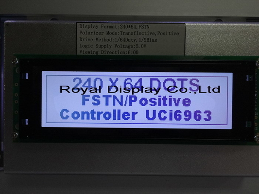 240*64 PCB Büyük Boyutlu Endüstriyel Ekranlı Grafik FSTN LCD Modülü