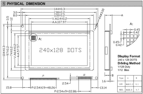 240*128 PCB T6963C Geniş Sıcaklıklı Endüstriyel Ekranla Grafik FSTN LCD Modülü