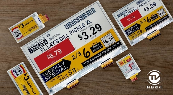 3.7'' EPD 240*416 Elektronik raf etiket sistemi için 4 Renkli E-Kağıt Ekranı