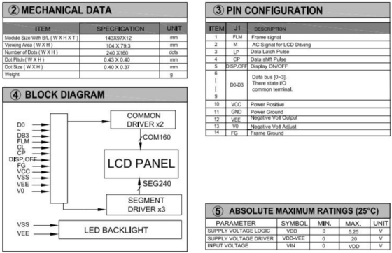 240*160 Grafik STN Gri LCD Modülü Transflektif Pozitif 6H Endüstriyel Ekran