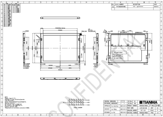 8.4''' 1024*768 RGB TFT LVDS arayüzü yüksek kontrastlı parlak geniş sıcaklık LCD modülü