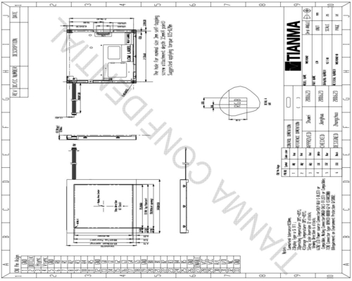 5.7''' 320*RGB*240 6H QVGA geniş sıcaklık maliyetli LCD modülü