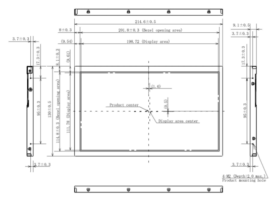 9.0'' 1920*1080 TFT LVDS Tianma Geniş Sıcaklık Yüksek Kontrastlı LCD Modülü